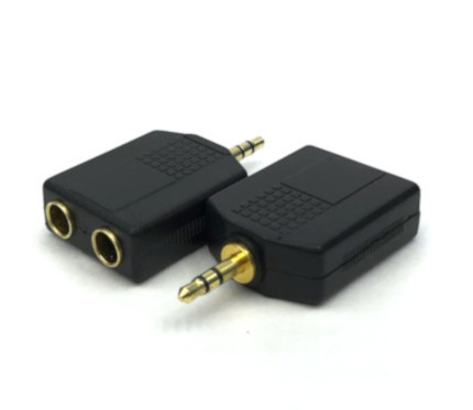 3.5mm Audio Plug Stereo to 6.3mm Audio Double Jack Stereo Gold